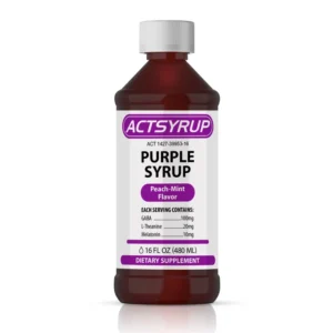 wock lean ACTSYRUP (16oz) Purple Peach-Mint Flavor