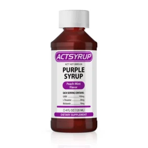 wock lean ACTSYRUP (4oz) Purple Peach-Mint Flavor