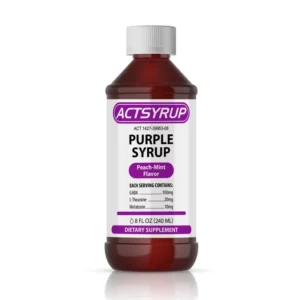 wock lean ACTSYRUP (8oz) Purple Peach-Mint Flavor